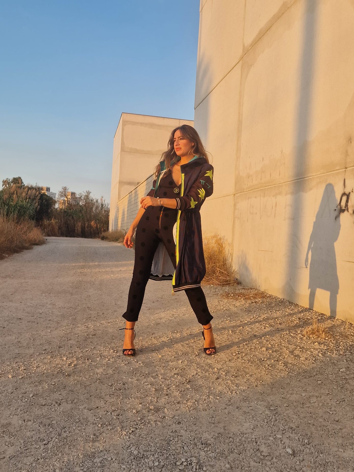 VESTIDO Chaqueta Cortavientos FAST ESTRELLAS LARGA